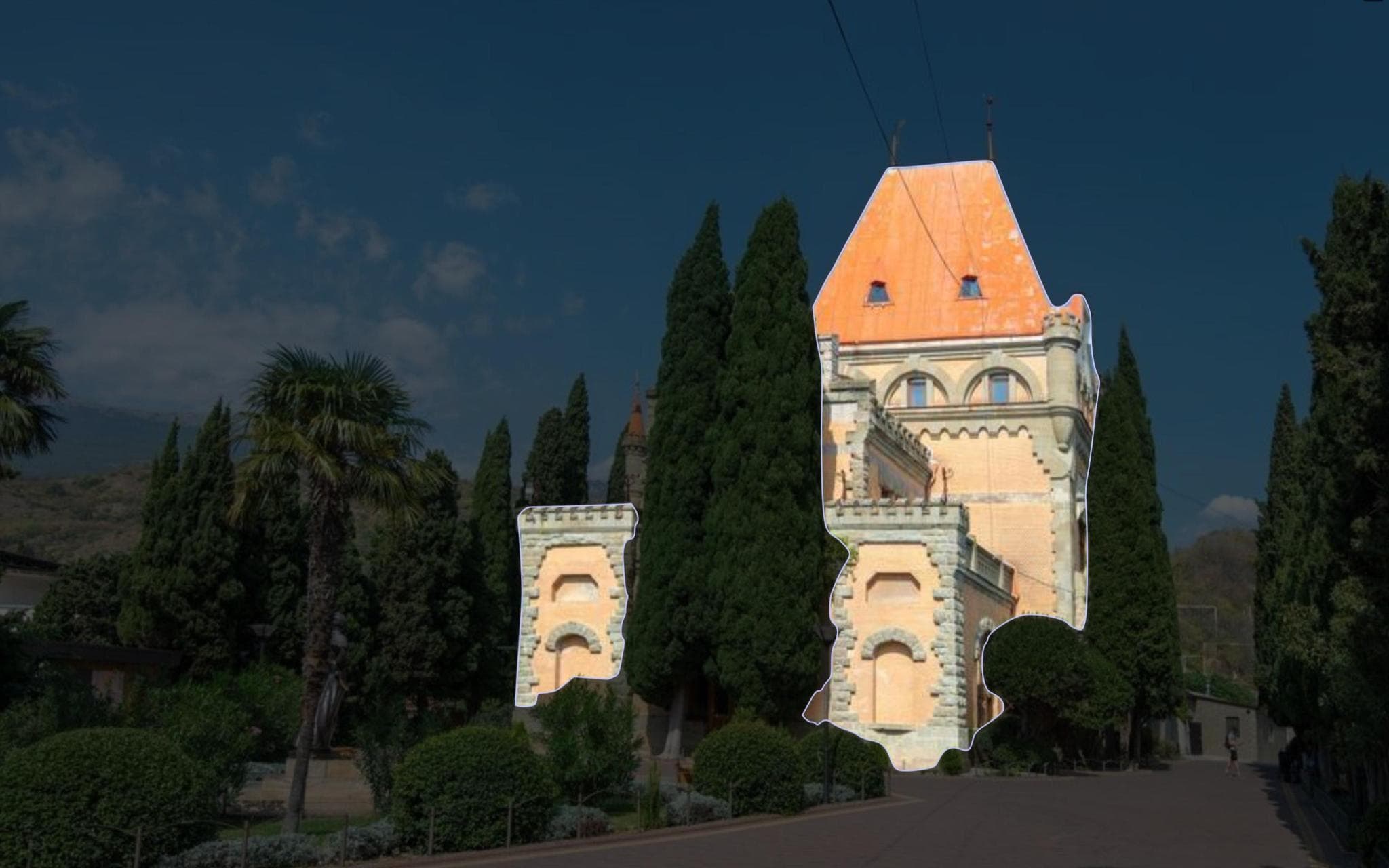 Segmenting example: castle