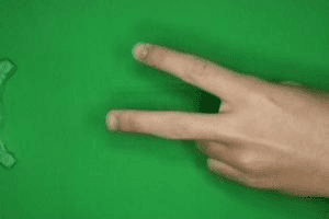 Hand showing scissors gesture